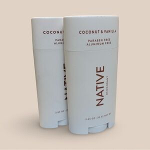 Native Deodorant - 2-Pack Coconut & Vanilla - Paraben & Aluminum Free